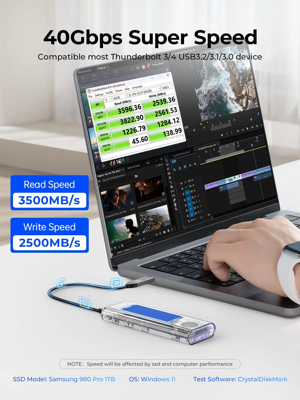 Orico 40Gbps Usb 4 M.2 Ssd Cas - Thunderbolt 4 External Ssd 4Tb recensie en prijs