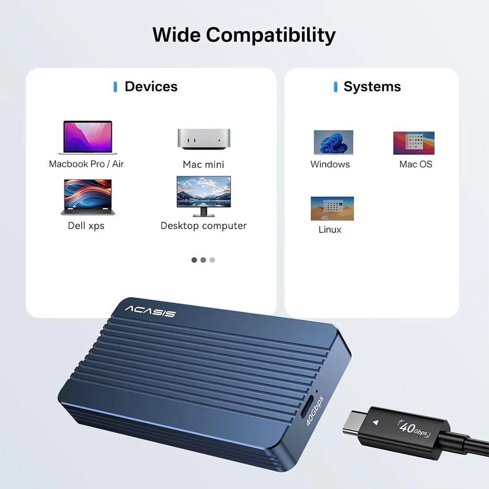 ACASIS 40Gbps M.2 NVMe SSD Beh - 8Tb M2 Nvme Ssd recensie en prijs