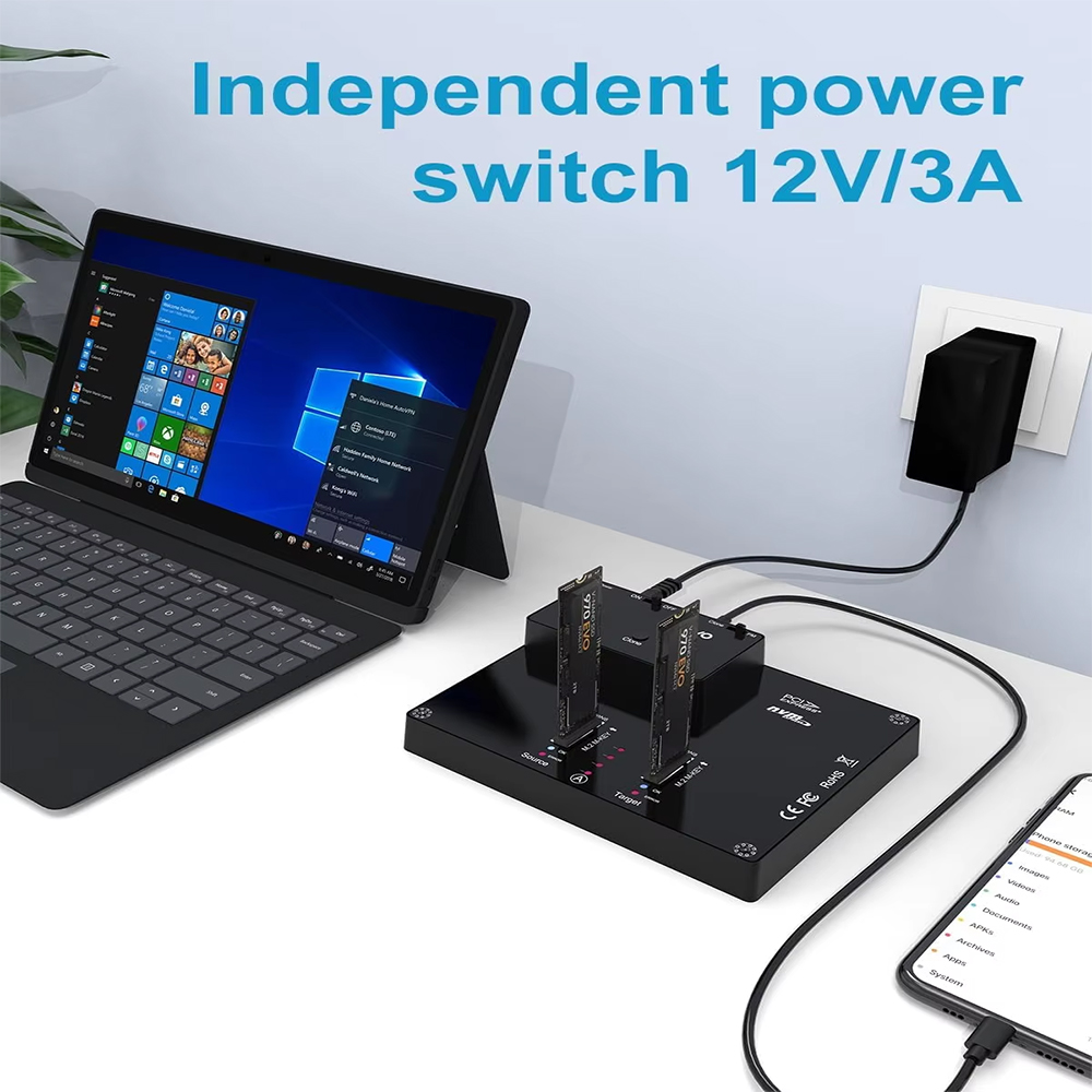 MAIWO 2 Bay M2 NVMe-dockingsta - 8Tb M2 Nvme Ssd recensie en prijs